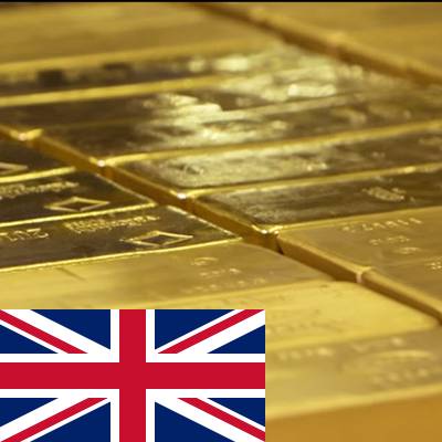 Gold bars stored in an LBMA approved vault in London